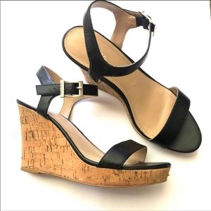 Nwot Charles David leather platform wedges